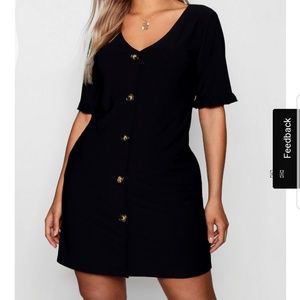 NWT Boohoo Curve Short casual shirt dress